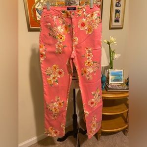 Charter Club Floral Pink Classic Straight Pants Size 6